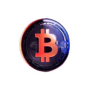 Floating card displaying data visualization for cryptocurrency market analytics